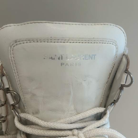 Saint Laurent Ski Shearling High-Top Sneakers - Picture 5 of 11